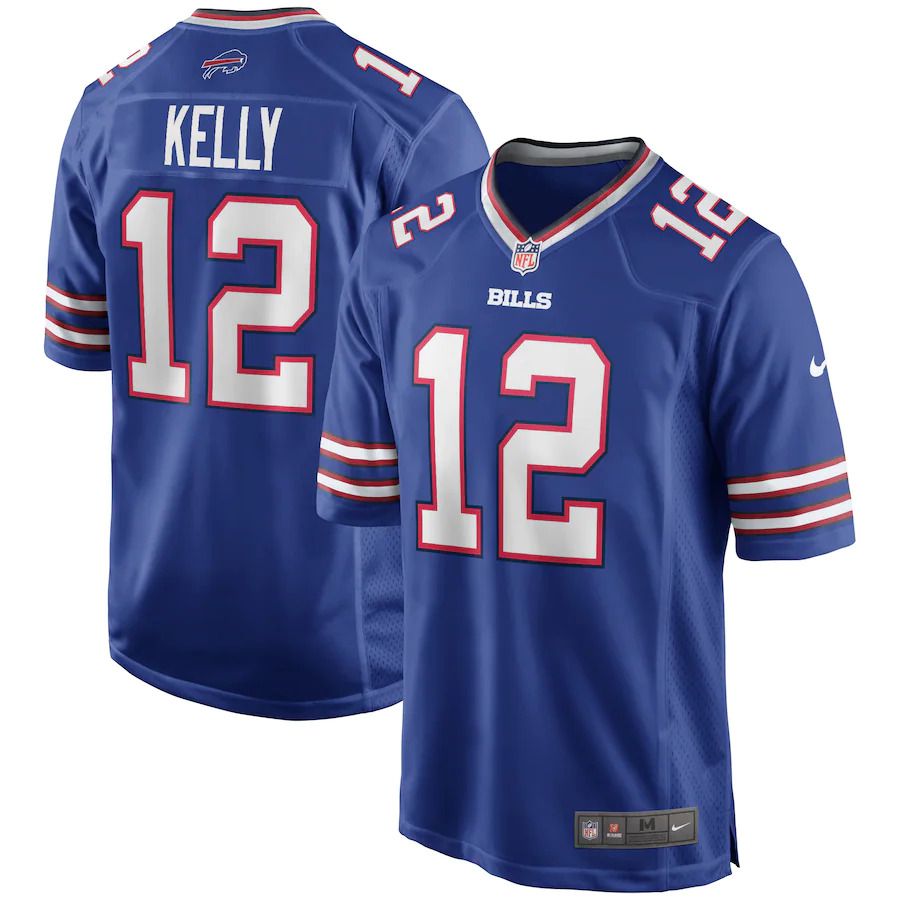 Men Buffalo Bills #12 Jim Kelly Nike Royal Game Retired Player NFL Jersey->buffalo bills->NFL Jersey